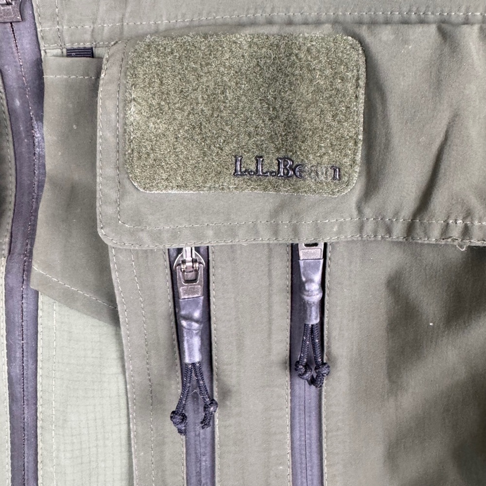 LL Bean Wading Jacket Mens M Green Good Fly Fishing Technical Shell Gorpcore - Picture 3 of 11